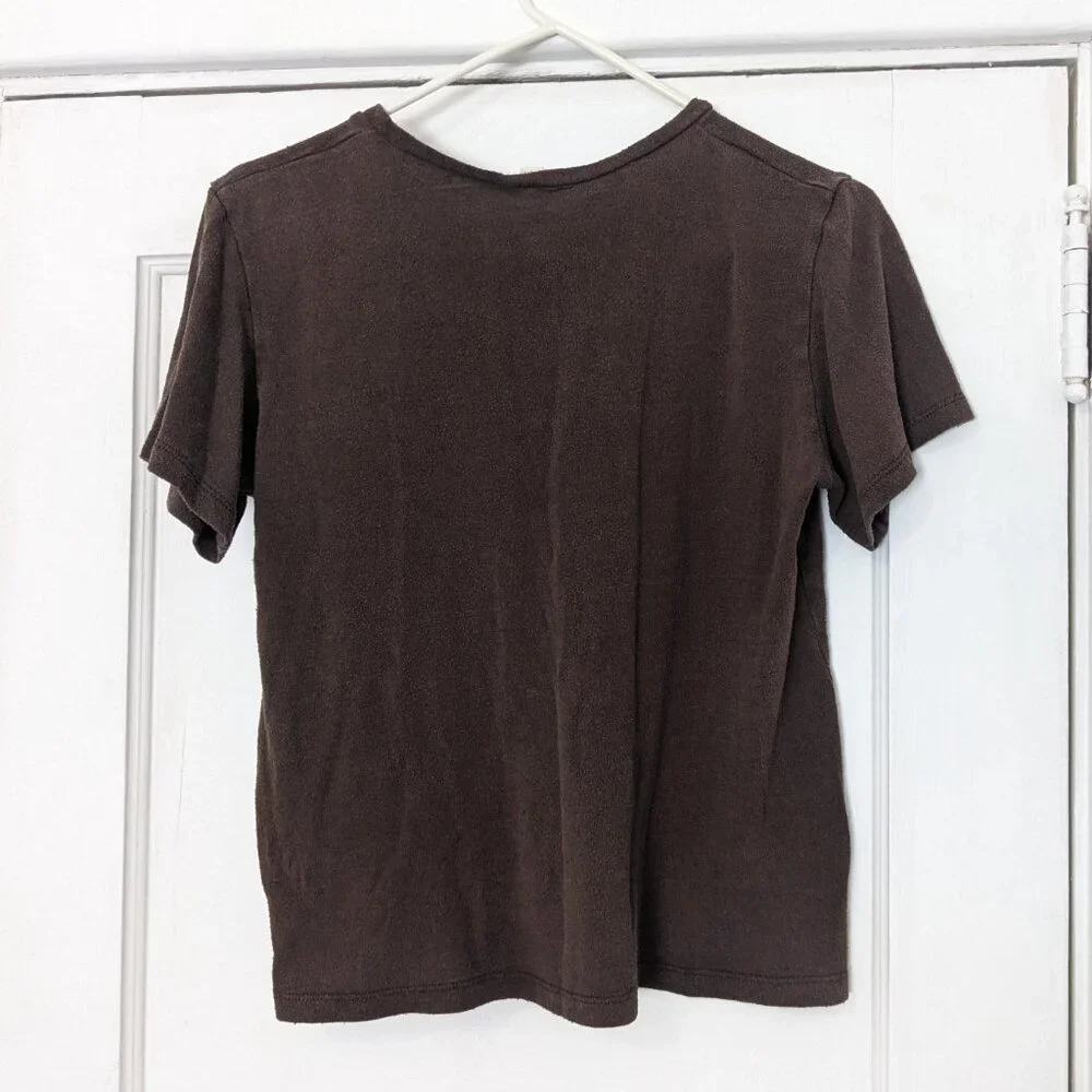 ozma classic tee regen silk noil jersey manzanita brown size extra large - Picture 3 of 5